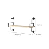 Libreria moderna galleggiante in legno in legno con scaffali