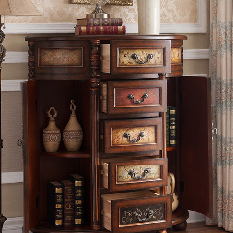 Industrial Distressed Wood Storage Cabinet 2 Doors Rectangle Accent Cabinet Clearhalo 'Cabinets & Chests' 'cabinets_chests' 'furn' 'furn_cabinets_chests' 'Furniture' 'Living Room Furniture' 7329207