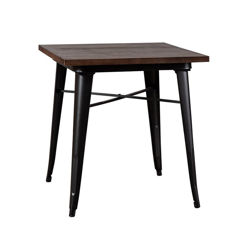 インダストリアルダークブラウンダイニングテーブルセット1/2/3/5 PCSソリッドウッドダイネットセット