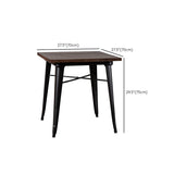 インダストリアルダークブラウンダイニングテーブルセット1/2/3/5 PCSソリッドウッドダイネットセット