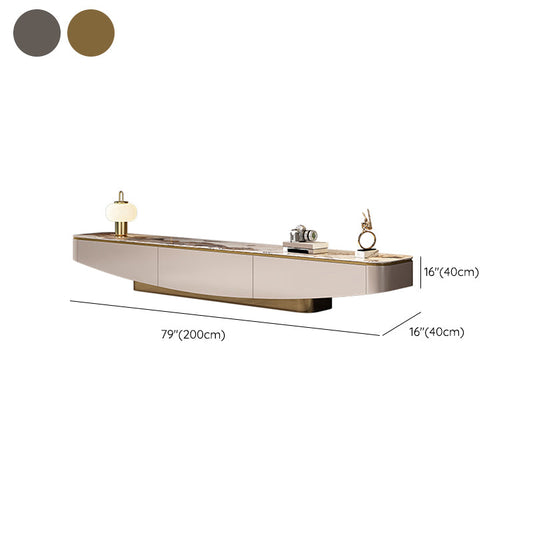 Modern Media Console TV Stand Stone TV Stand Console with 3 Drawers Clearhalo 'furn' 'furn_tv_stands_entertainment_centers' 'Furniture' 'Living Room Furniture' 'TV Stands & Entertainment Centers' 'TV Stands & Media Storage Furniture' 'tv_stands_entertainment_centers' 7330073