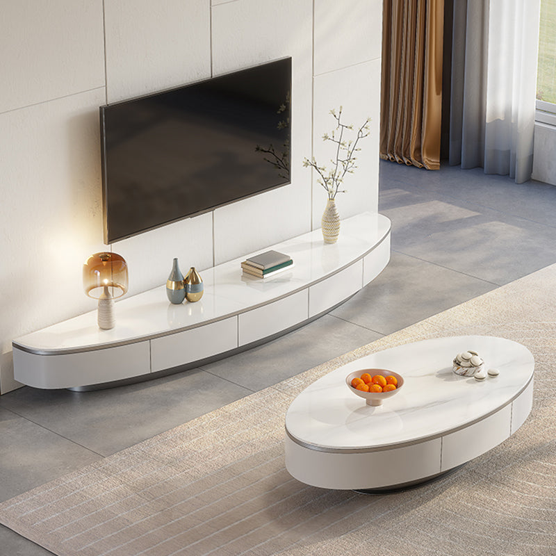 Stone Media Console TV Stand Modern TV Stand Console with 3 Drawers Clearhalo 'furn' 'furn_tv_stands_entertainment_centers' 'Furniture' 'Living Room Furniture' 'TV Stands & Entertainment Centers' 'TV Stands & Media Storage Furniture' 'tv_stands_entertainment_centers' 7330077