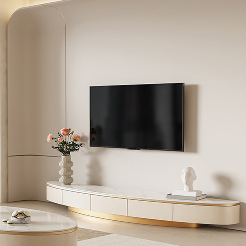 Stone Media Console TV Stand Modern TV Stand Console with 3 Drawers Clearhalo 'furn' 'furn_tv_stands_entertainment_centers' 'Furniture' 'Living Room Furniture' 'TV Stands & Entertainment Centers' 'TV Stands & Media Storage Furniture' 'tv_stands_entertainment_centers' 7330079