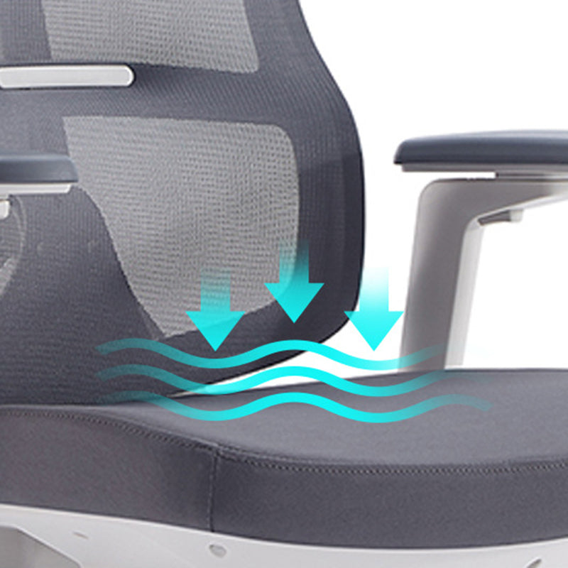 Sedia da scrivania a armi fisse moderna nessuna sedia ergonomica angosciante con ruote