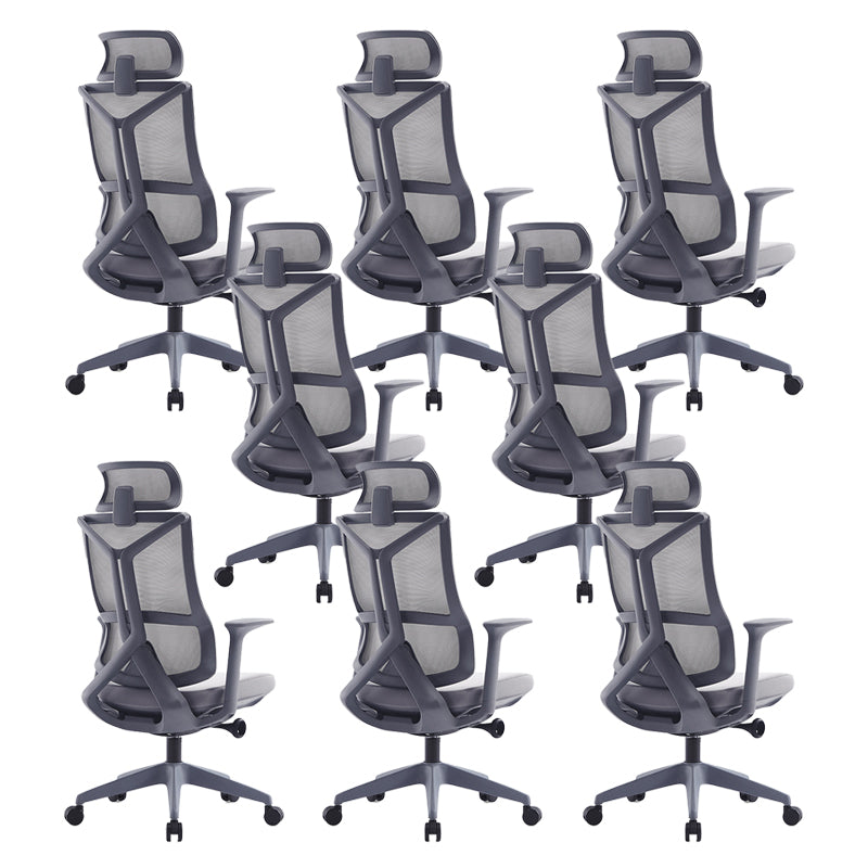 Sedia da scrivania a armi fisse moderna nessuna sedia ergonomica angosciante con ruote