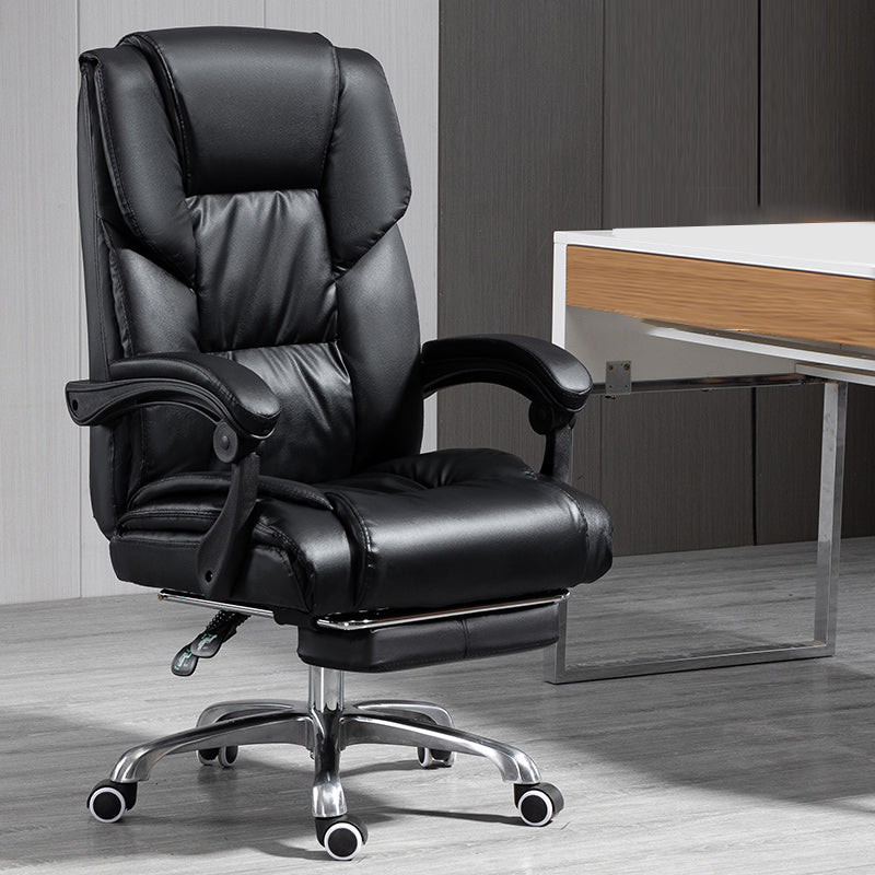 Chaise de bureau réglable de hauteur chaise de bureau haut de dos contemporain avec roues