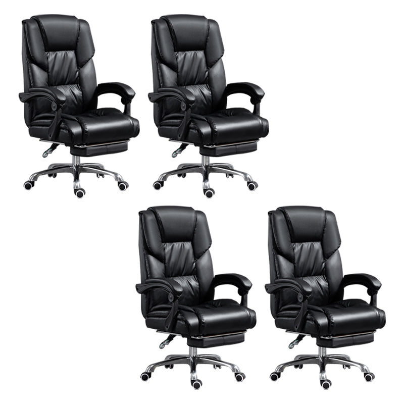 Chaise de bureau réglable de hauteur chaise de bureau haut de dos contemporain avec roues