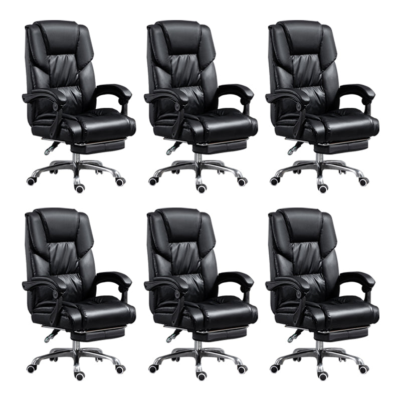 Chaise de bureau réglable de hauteur chaise de bureau haut de dos contemporain avec roues