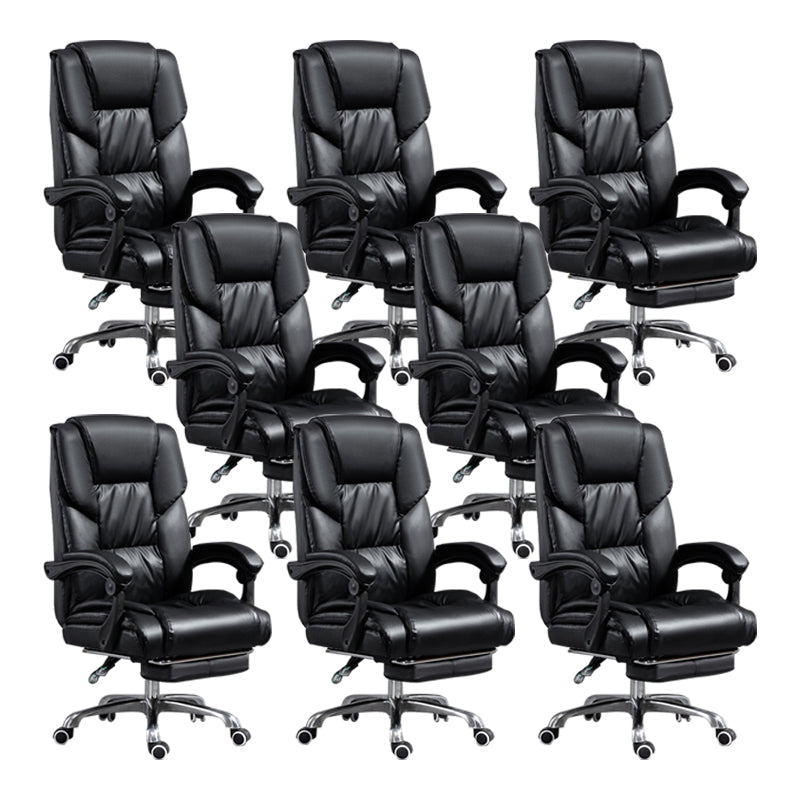 Chaise de bureau réglable de hauteur chaise de bureau haut de dos contemporain avec roues