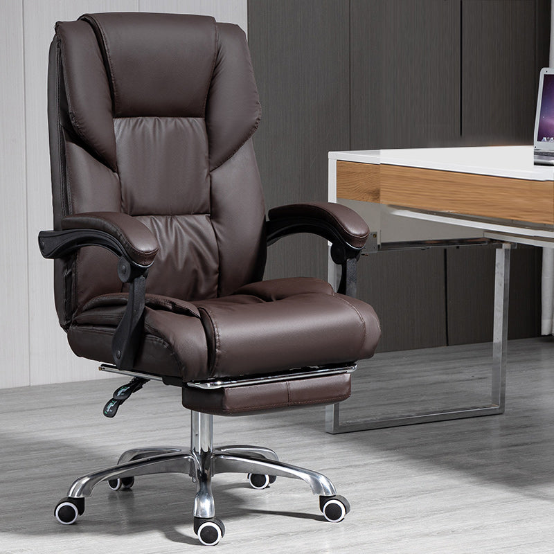 Chaise de bureau réglable de hauteur chaise de bureau haut de dos contemporain avec roues