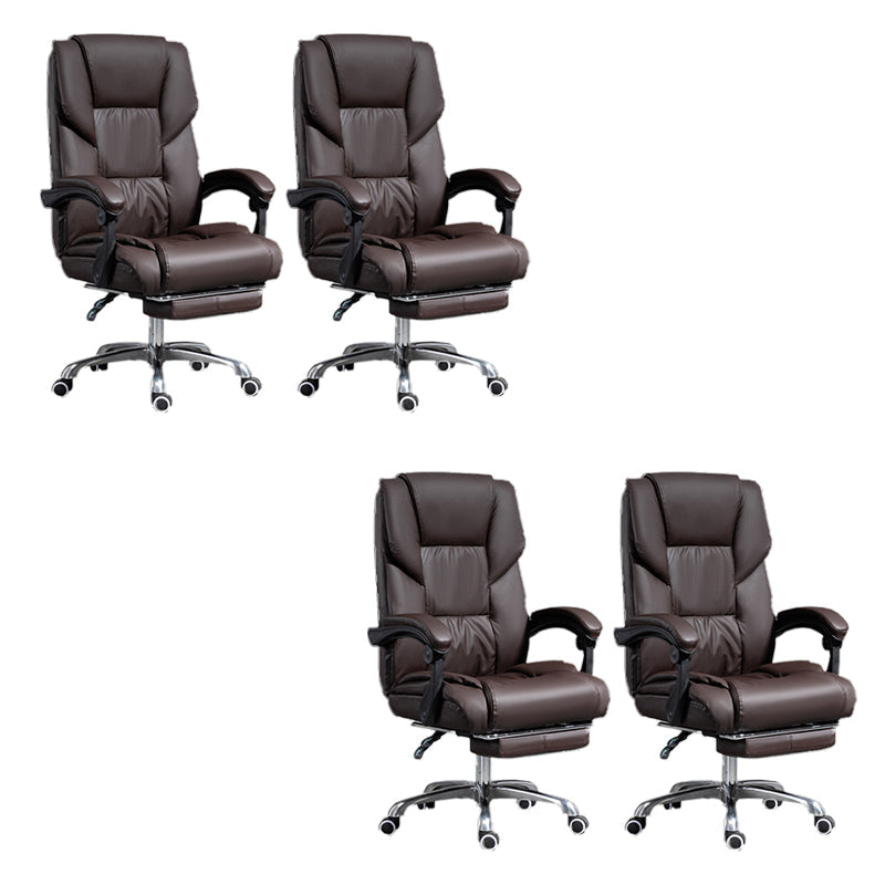 Chaise de bureau réglable de hauteur chaise de bureau haut de dos contemporain avec roues