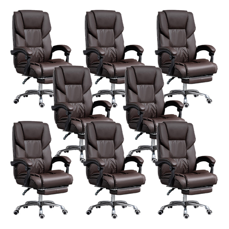 Chaise de bureau réglable de hauteur chaise de bureau haut de dos contemporain avec roues