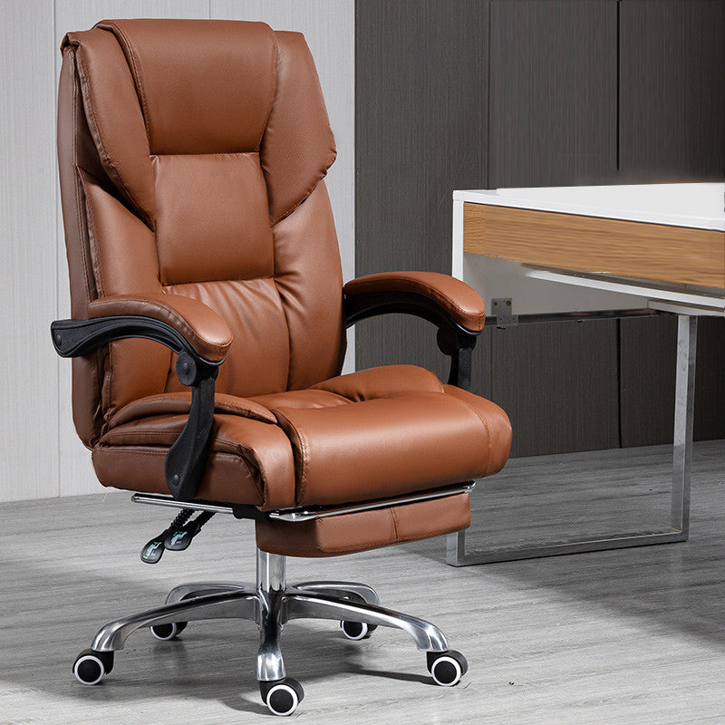 Chaise de bureau réglable de hauteur chaise de bureau haut de dos contemporain avec roues