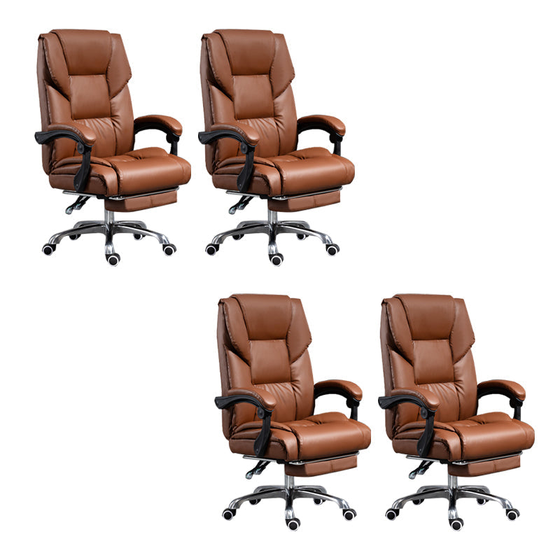 Chaise de bureau réglable de hauteur chaise de bureau haut de dos contemporain avec roues