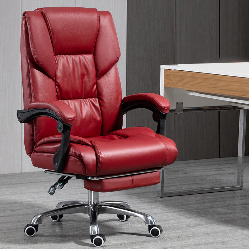 Chaise de bureau réglable de hauteur chaise de bureau haut de dos contemporain avec roues