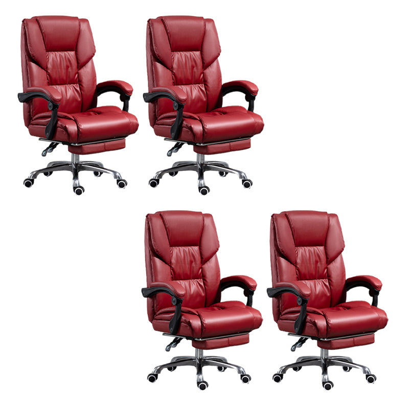 Chaise de bureau réglable de hauteur chaise de bureau haut de dos contemporain avec roues