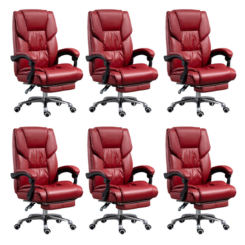 Chaise de bureau réglable de hauteur chaise de bureau haut de dos contemporain avec roues