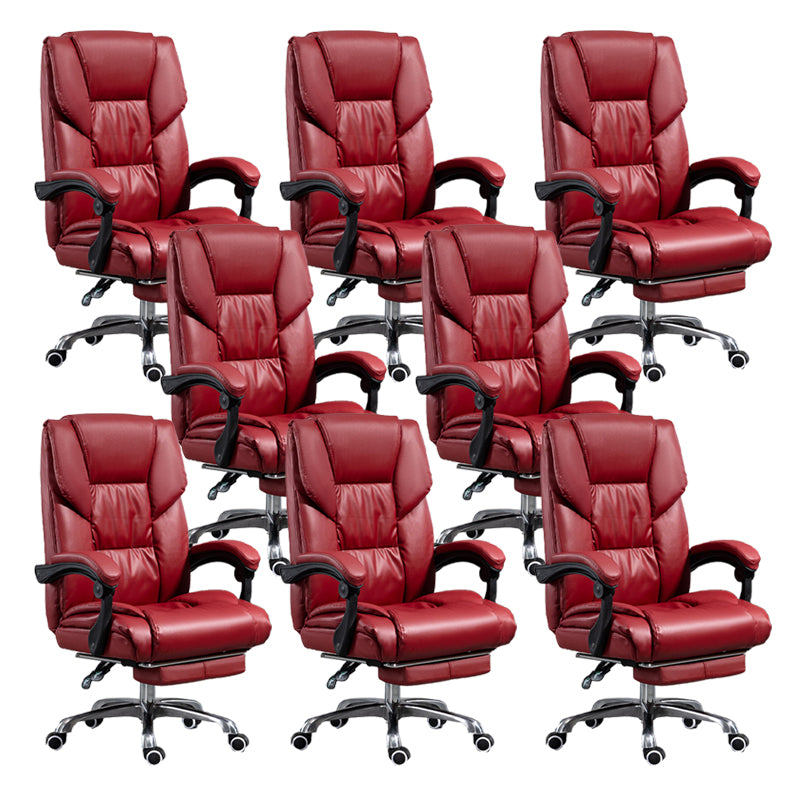 Chaise de bureau réglable de hauteur chaise de bureau haut de dos contemporain avec roues