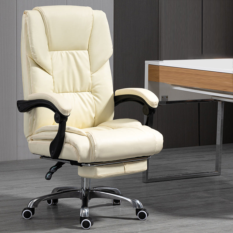 Chaise de bureau réglable de hauteur chaise de bureau haut de dos contemporain avec roues