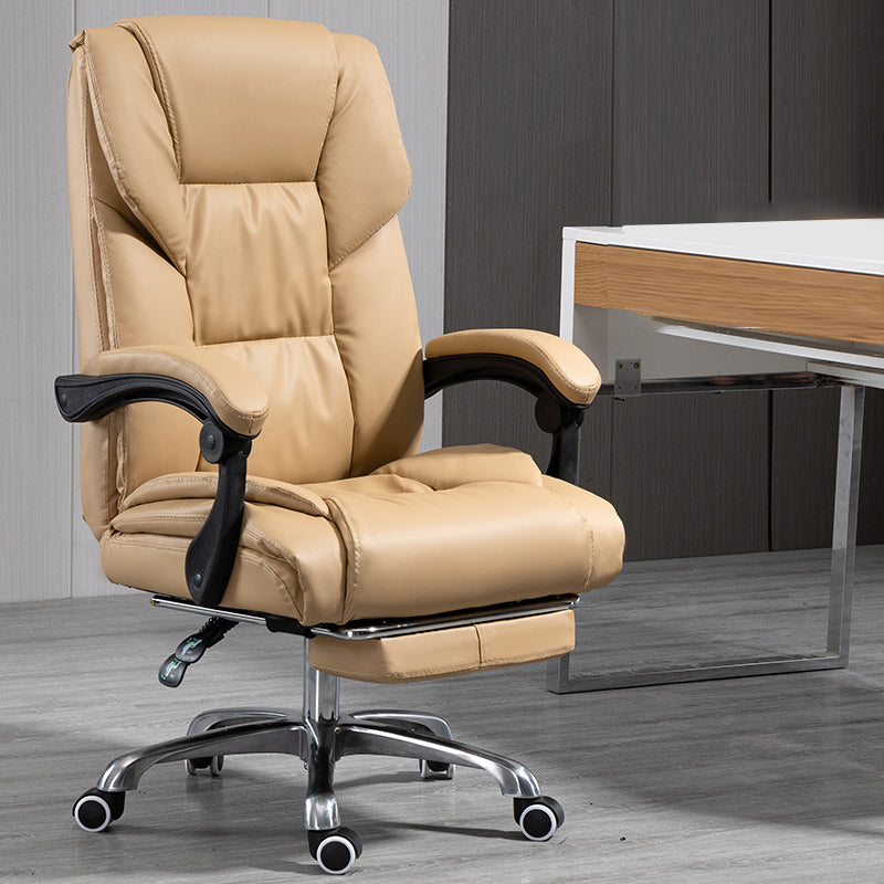 Chaise de bureau réglable de hauteur chaise de bureau haut de dos contemporain avec roues