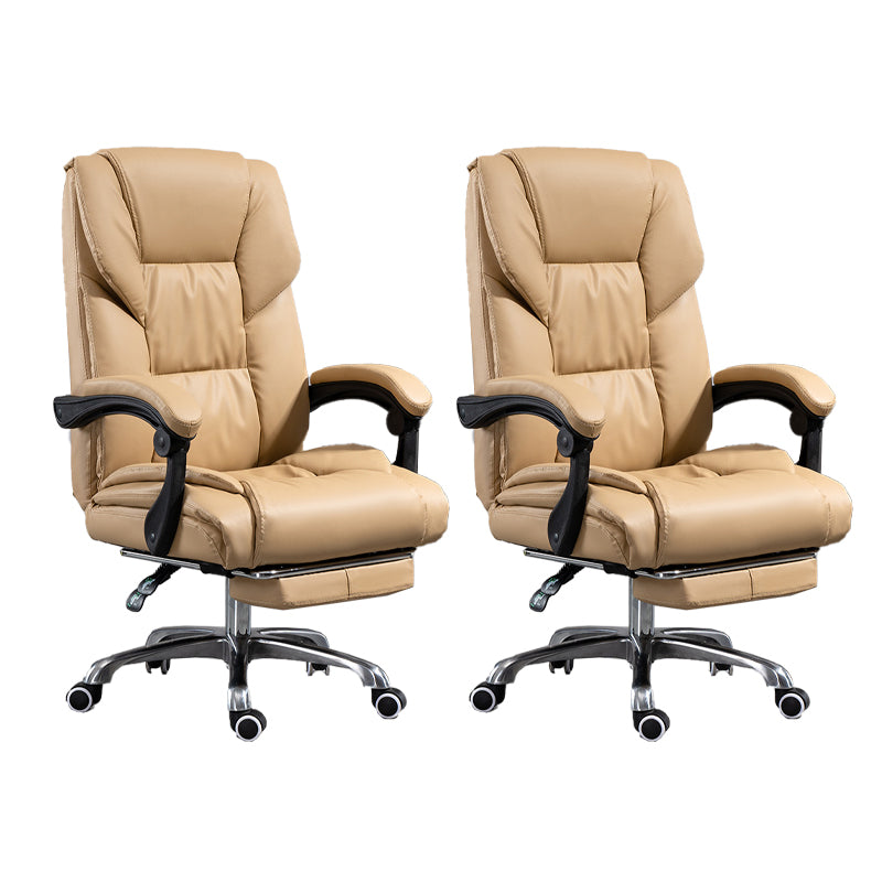 Chaise de bureau réglable de hauteur chaise de bureau haut de dos contemporain avec roues