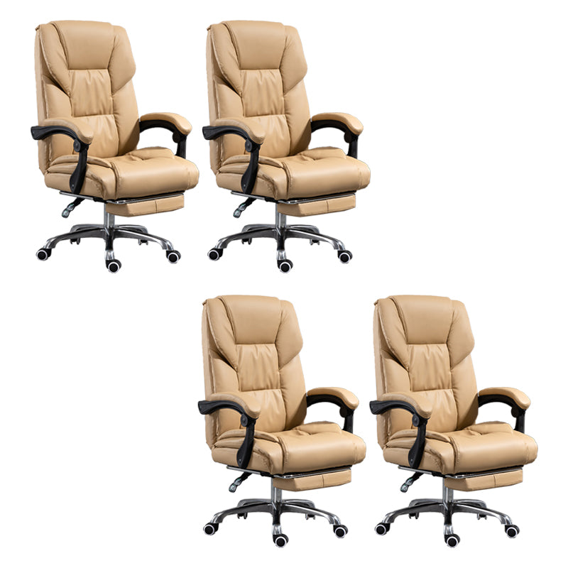 Chaise de bureau réglable de hauteur chaise de bureau haut de dos contemporain avec roues