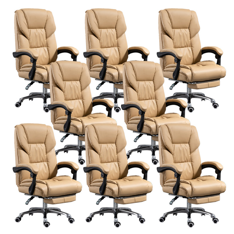 Chaise de bureau réglable de hauteur chaise de bureau haut de dos contemporain avec roues