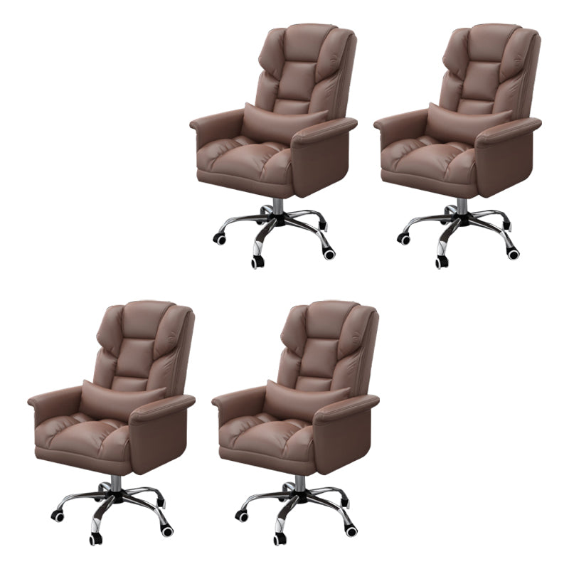 Sedia da ufficio a casa ergonomica contemporanea ad alta posteriore.