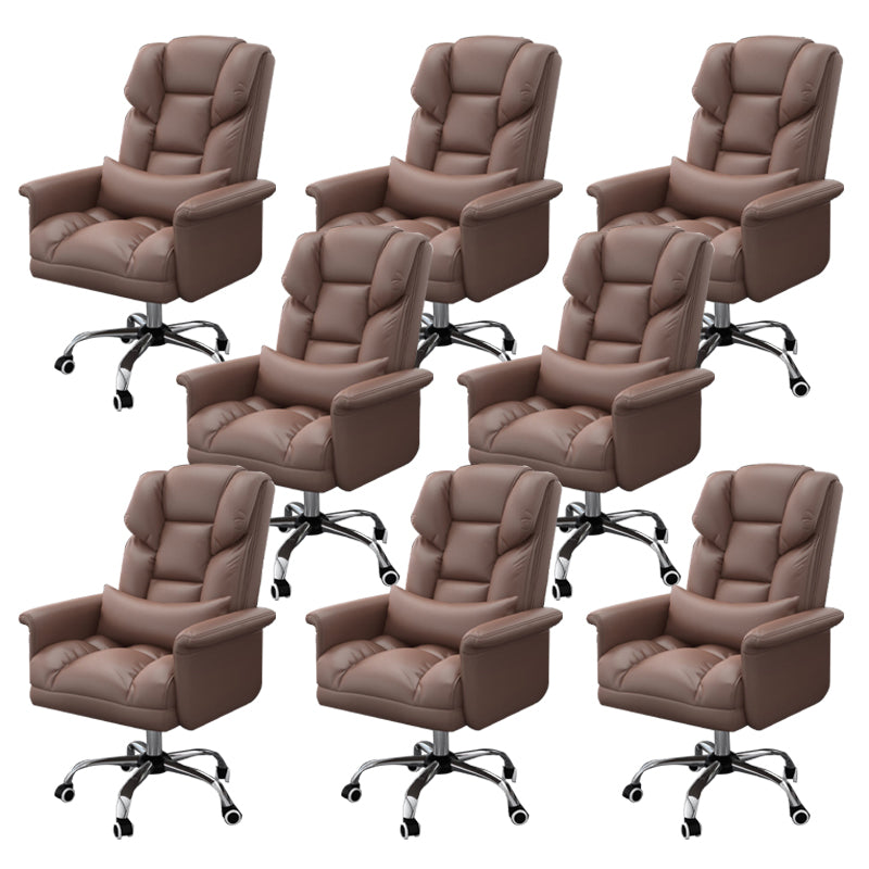 Sedia da ufficio a casa ergonomica contemporanea ad alta posteriore.