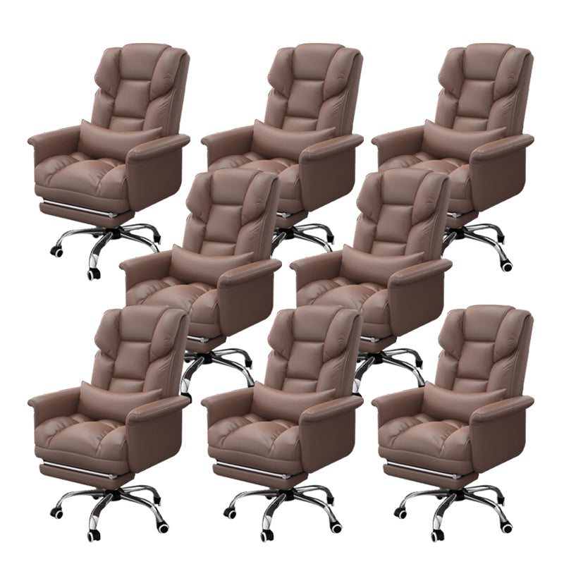 Sedia da ufficio a casa ergonomica contemporanea ad alta posteriore.