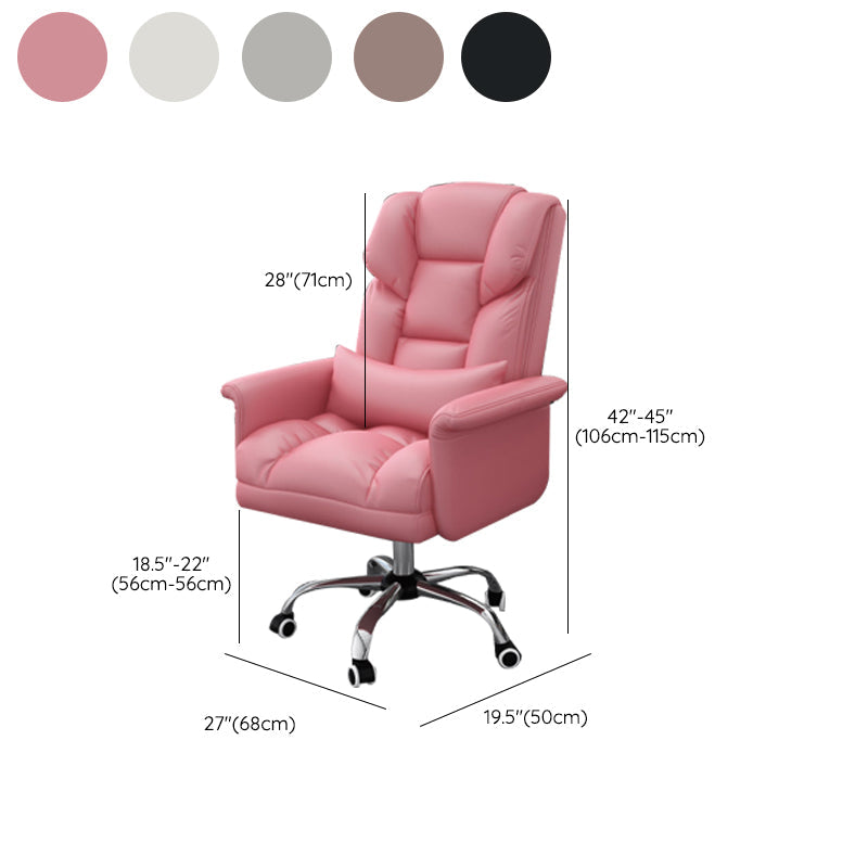 Sedia da ufficio a casa ergonomica contemporanea ad alta posteriore.