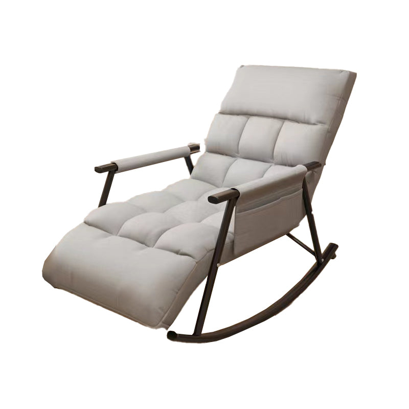 Modern Rocking Chair Upholstered Button-Tufted Reclining Recliner Chair Light Gray Clearhalo 'Chairs & Seating' 'furn' 'furn_rocking_chairs' 'Furniture' 'Living Room Furniture' 'Rocking Chairs' 'rocking_chairs' 7330368