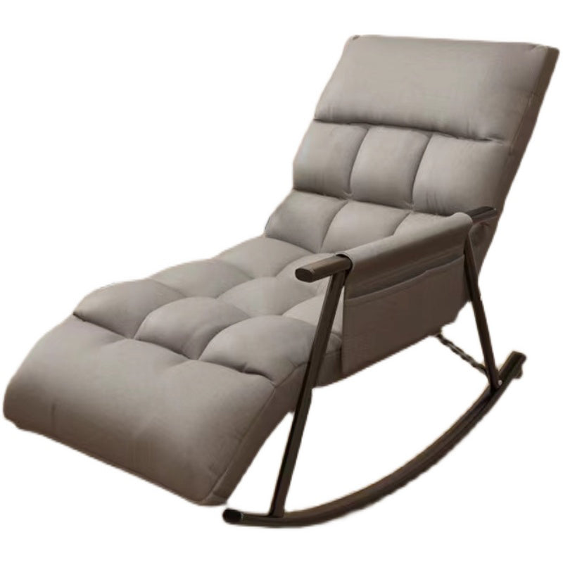 Modern Rocking Chair Upholstered Button-Tufted Reclining Recliner Chair Dark Gray Clearhalo 'Chairs & Seating' 'furn' 'furn_rocking_chairs' 'Furniture' 'Living Room Furniture' 'Rocking Chairs' 'rocking_chairs' 7330370