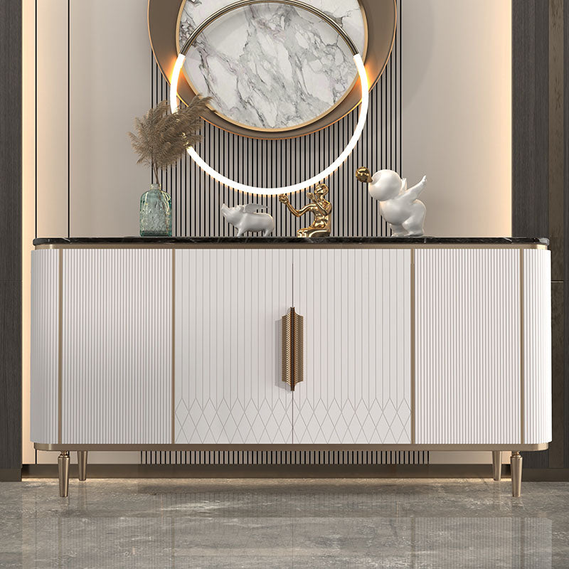 Credenza per la sala da pranzo a buffet bianca di lusso leggera con deposito