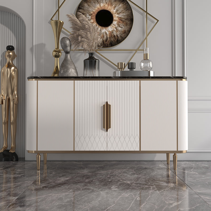 Credenza per la sala da pranzo a buffet bianca di lusso leggera con deposito