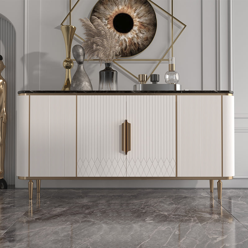 Credenza per la sala da pranzo a buffet bianca di lusso leggera con deposito