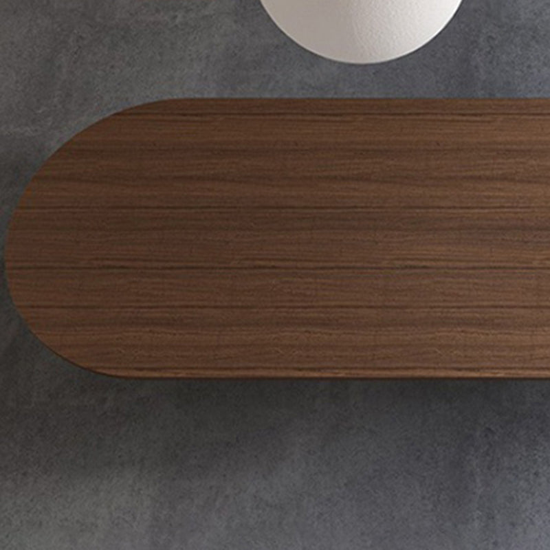 Modern Oval Shape Office Desks Wooden Task Desk with 2 Legs for Office Clearhalo 'furn' 'furn_office_desk' 'Furniture' 'Office Desks' 'Office Furniture' 'office_desk' 7330714