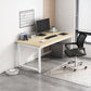 Contemporary Wooden Office Desk Sled Base Writing Desk with Steel Legs Clearhalo 'furn' 'furn_office_desk' 'Furniture' 'Office Desks' 'Office Furniture' 'office_desk' 7330752