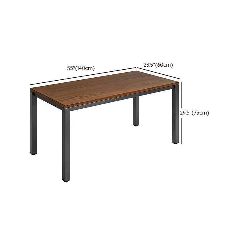 Contemporary Wooden Office Desk Sled Base Writing Desk with Steel Legs Clearhalo 'furn' 'furn_office_desk' 'Furniture' 'Office Desks' 'Office Furniture' 'office_desk' 7330758