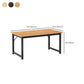 Contemporary Wooden Office Desk Sled Base Writing Desk with Steel Legs Clearhalo 'furn' 'furn_office_desk' 'Furniture' 'Office Desks' 'Office Furniture' 'office_desk' 7330762