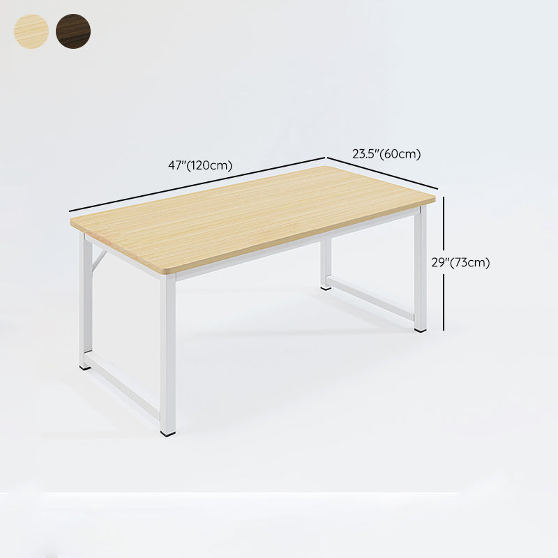 Contemporary Wooden Office Desk Sled Base Writing Desk with Steel Legs Clearhalo 'furn' 'furn_office_desk' 'Furniture' 'Office Desks' 'Office Furniture' 'office_desk' 7330763