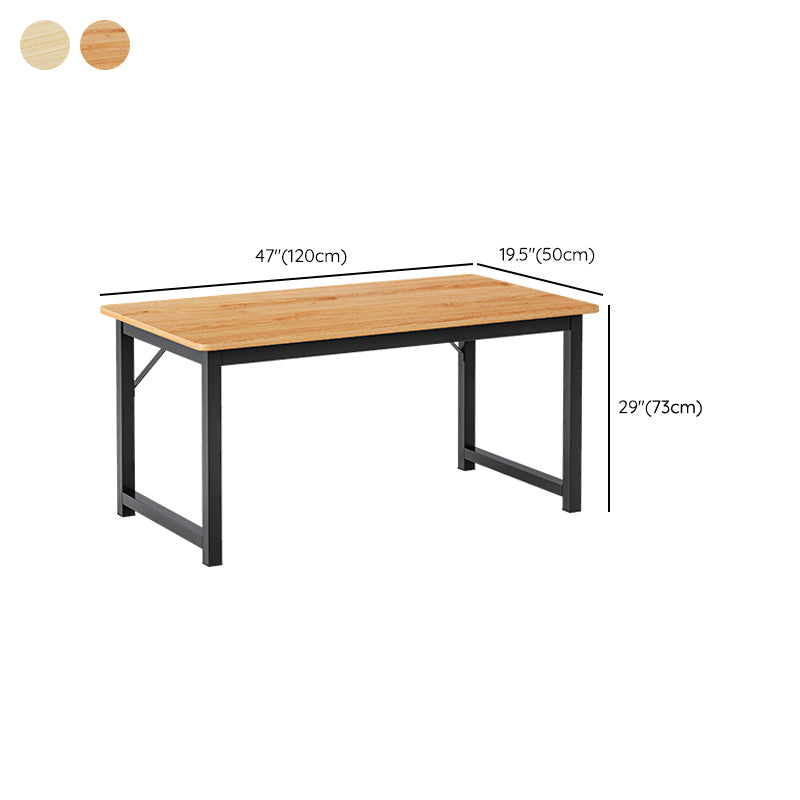 Contemporary Wooden Office Desk Sled Base Writing Desk with Steel Legs Clearhalo 'furn' 'furn_office_desk' 'Furniture' 'Office Desks' 'Office Furniture' 'office_desk' 7330765