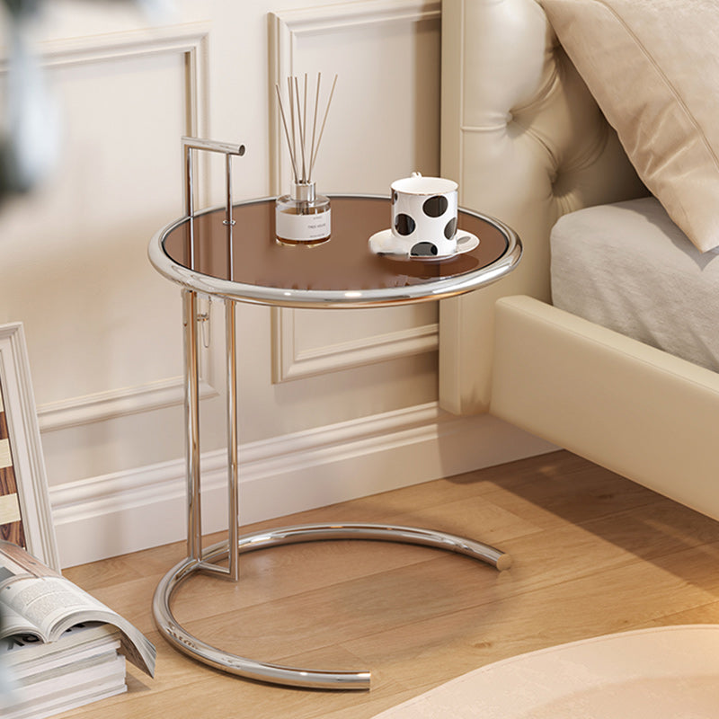 20" Wide Contemporary Corner Table Metal Round Accent Side Table Clearhalo 'Coffee & Accent Tables' 'End & Side Tables' 'end_side_tables' 'furn' 'furn_end_side_tables' 'Furniture' 'Living Room Furniture' 7330845