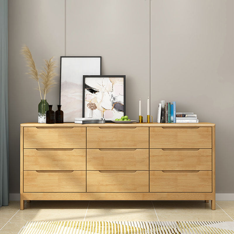 Tocador de madera de doble tocador horizontal contemporáneo para dormitorio