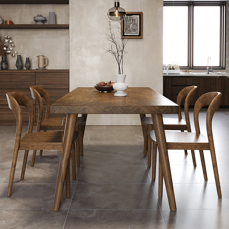 Modern 4 Legs Dining Room Solid Wood Dining Table for Dining Room Clearhalo 'Dining Tables & Seating' 'Dining Tables' 'dining_table' 'furn' 'furn_dining_table' 'Furniture' 'Kitchen & Dining Furniture' 7331877