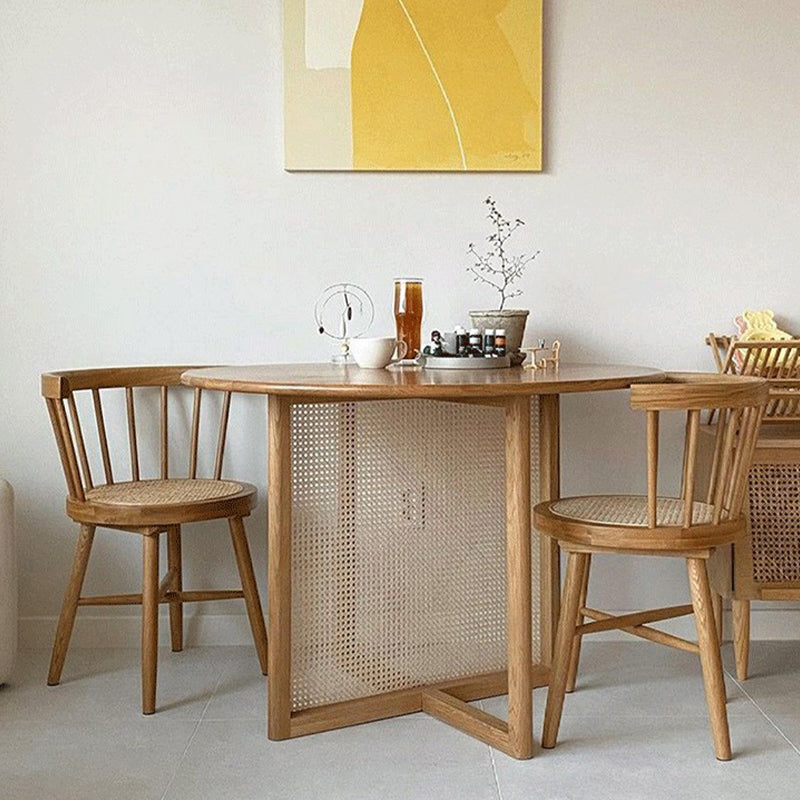 Tavolo da pranzo moderno rotondo Tavolo da pranzo in legno massello per cucina