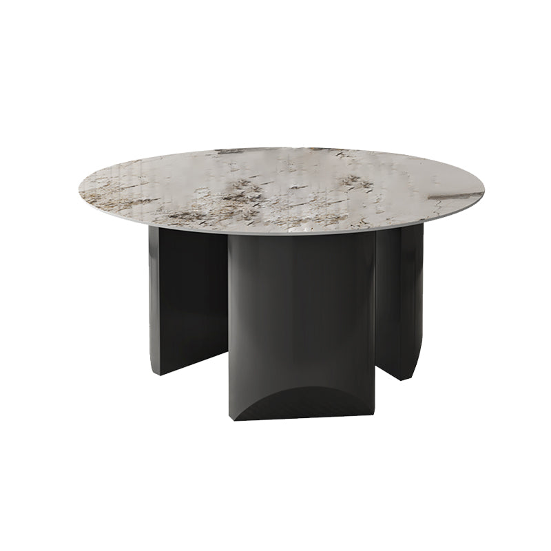 Grey Base Dining Site Table Contemporary Round Dining Room Table Without Chairs Clearhalo 'Dining Tables & Seating' 'Dining Tables' 'dining_table' 'furn' 'furn_dining_table' 'Furniture' 'Kitchen & Dining Furniture' 7331916