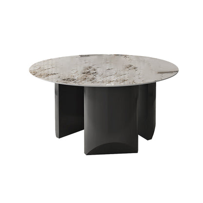 Grey Base Dining Site Table Contemporary Round Dining Room Table Without Chairs Clearhalo 'Dining Tables & Seating' 'Dining Tables' 'dining_table' 'furn' 'furn_dining_table' 'Furniture' 'Kitchen & Dining Furniture' 7331916