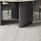 Grey Base Dining Site Table Contemporary Round Dining Room Table Clearhalo 'Dining Tables & Seating' 'Dining Tables' 'dining_table' 'furn' 'furn_dining_table' 'Furniture' 'Kitchen & Dining Furniture' 7331924