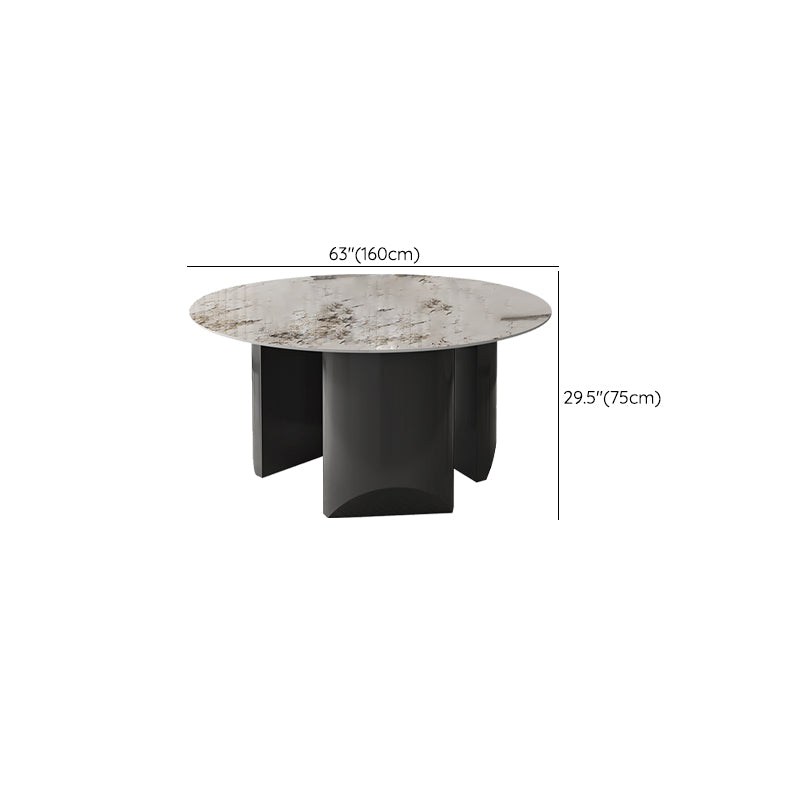 Grey Base Dining Site Table Contemporary Round Dining Room Table Clearhalo 'Dining Tables & Seating' 'Dining Tables' 'dining_table' 'furn' 'furn_dining_table' 'Furniture' 'Kitchen & Dining Furniture' 7331932